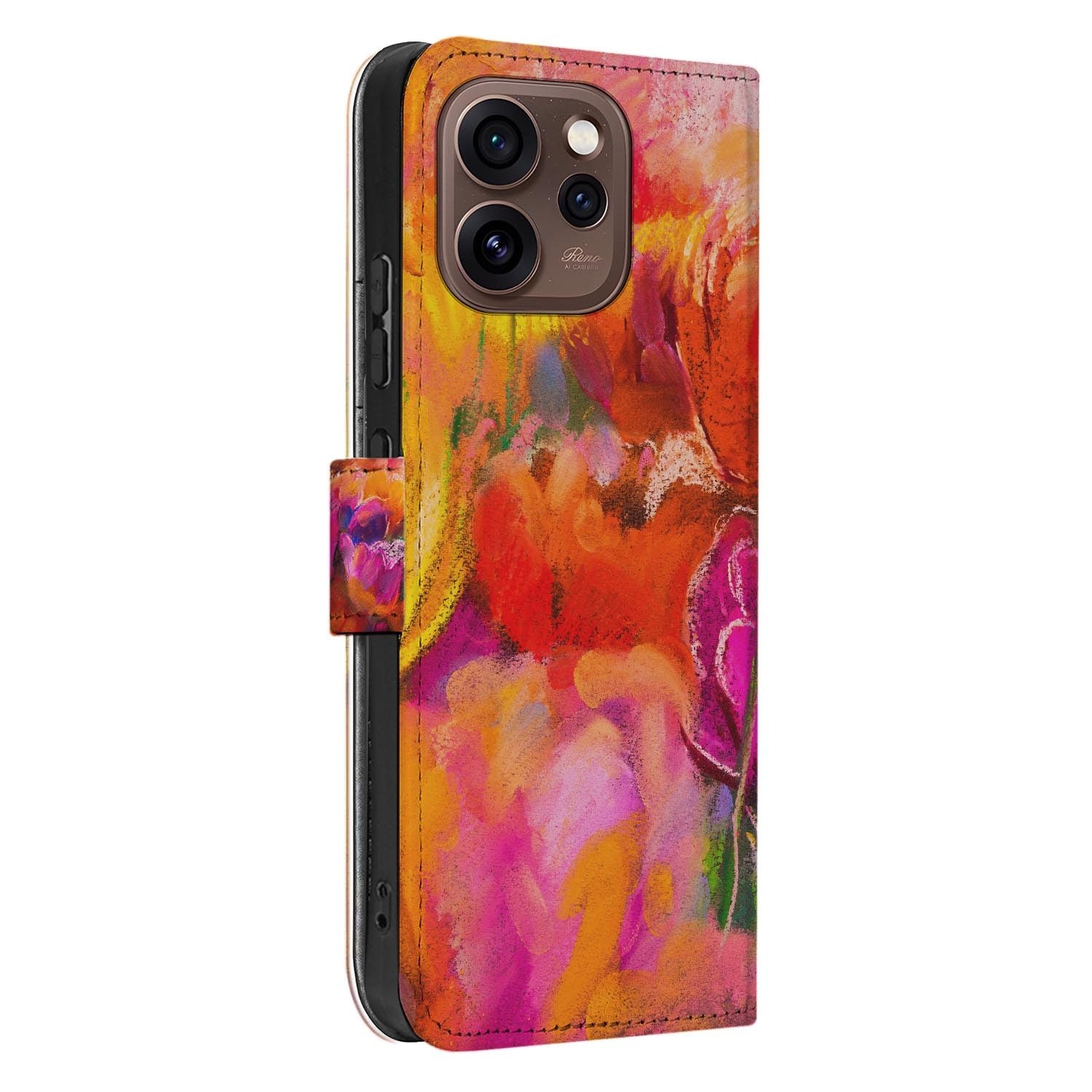 Book case hoesje OPPO Reno15 Pro Tulips achterzijde met camera-uitsparing