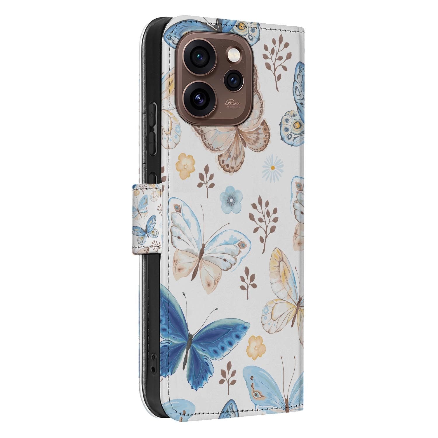 Wallet hoesje OPPO Reno15 Pro Vlinder achterzijde met camera-uitsparing