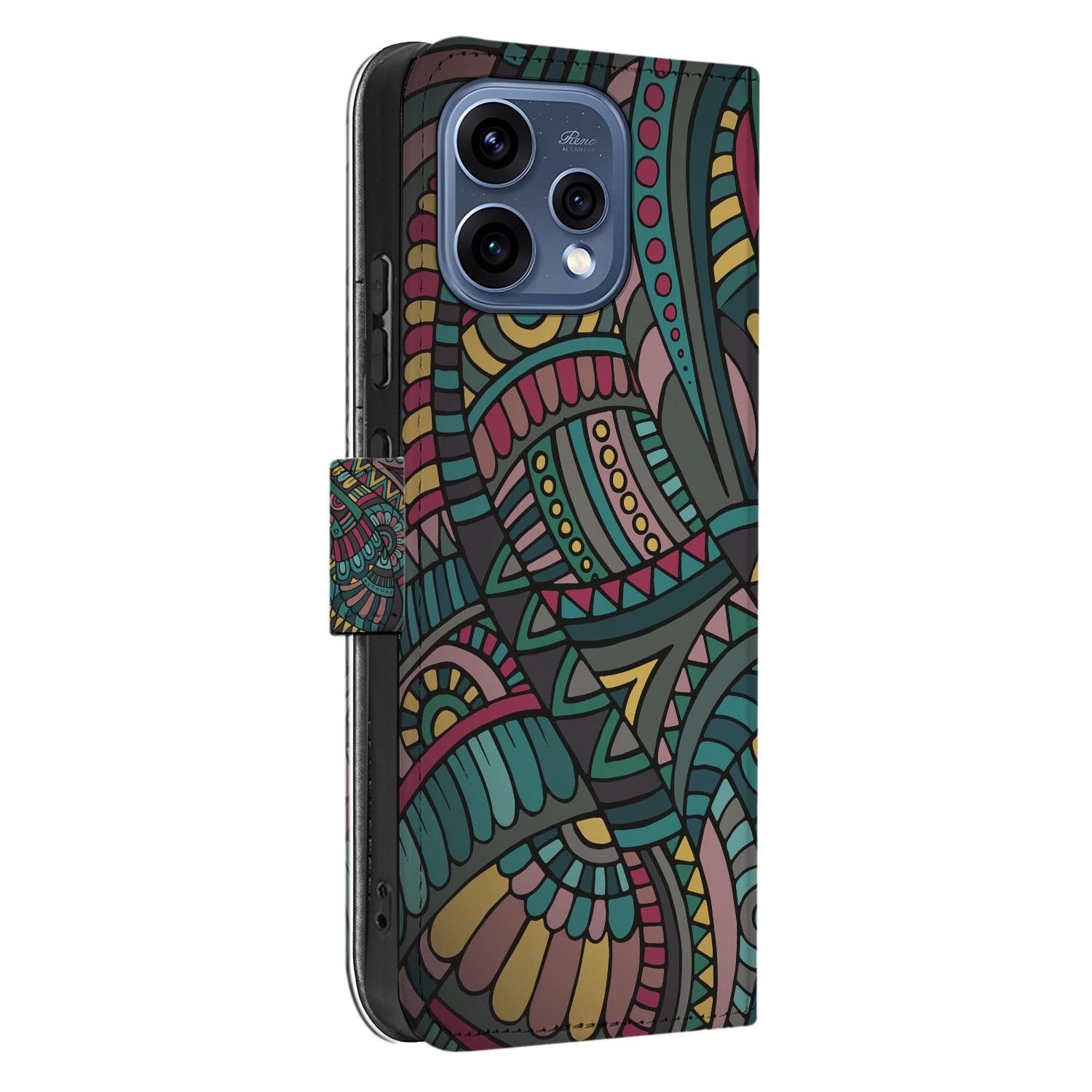 OPPO Reno15 portemonnee hoesje Aztec â detail van de print