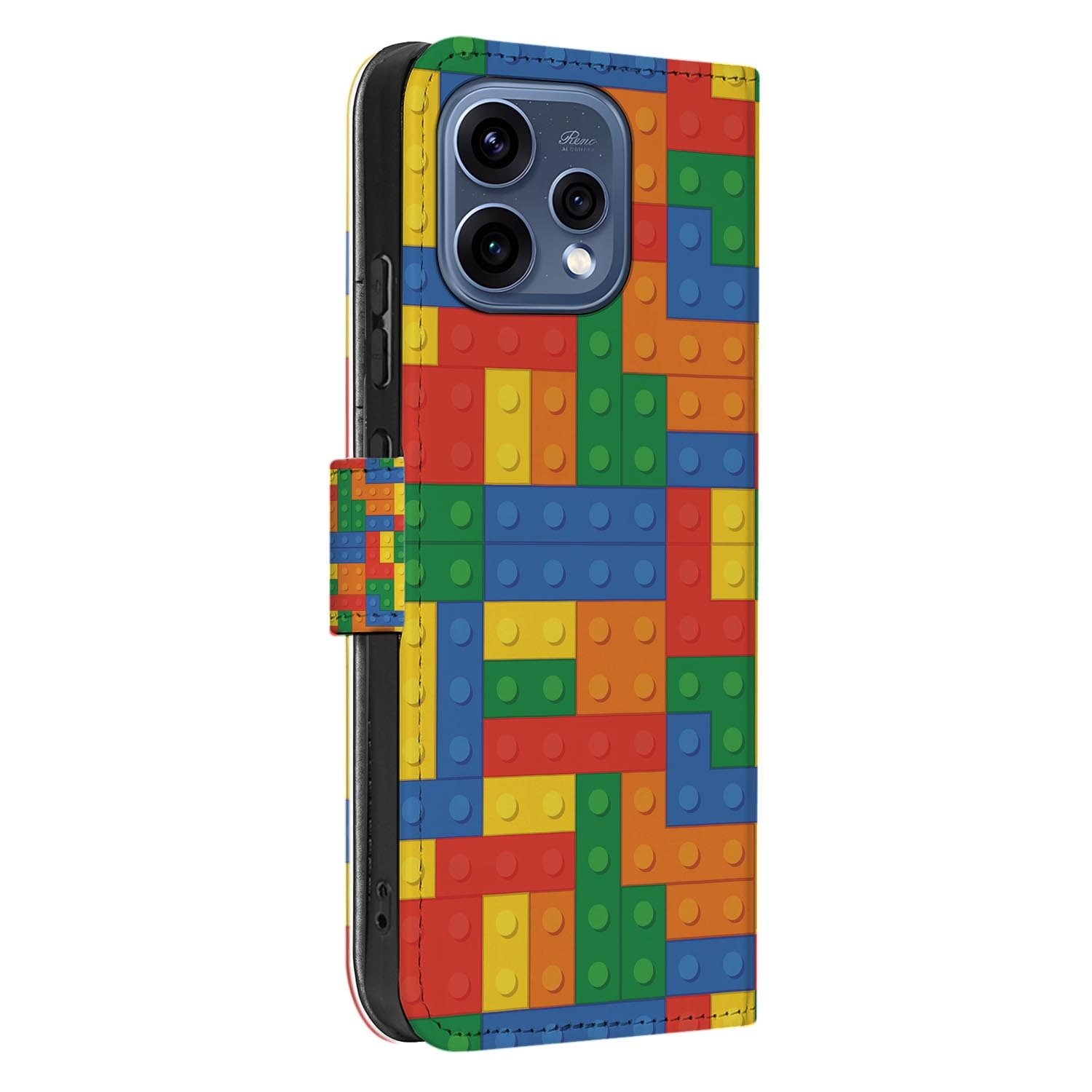 OPPO Reno15 book case hoesje Blokken â detail van de print