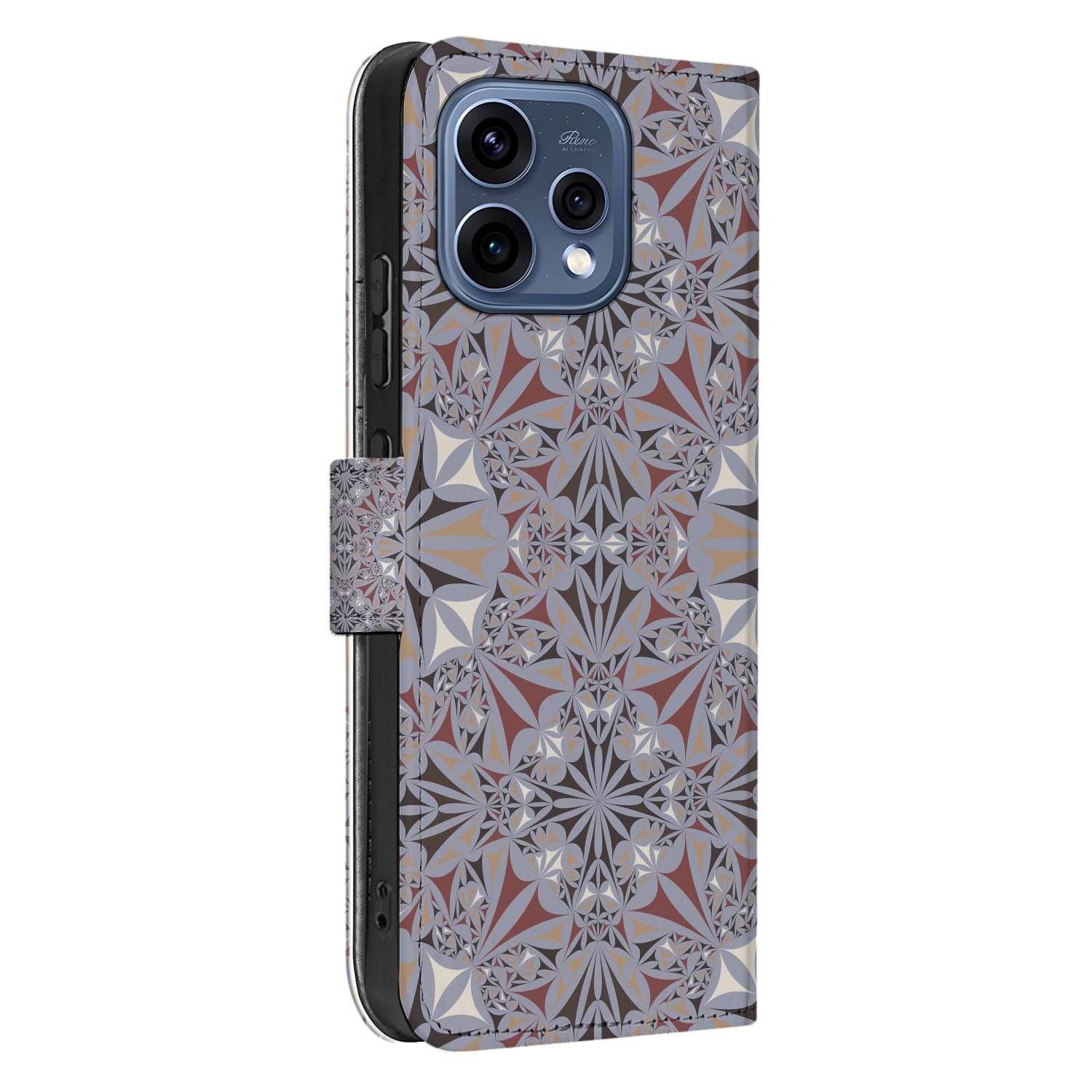 OPPO Reno15 portemonnee hoesje Bloementegels â hoesje half opengeklapt
