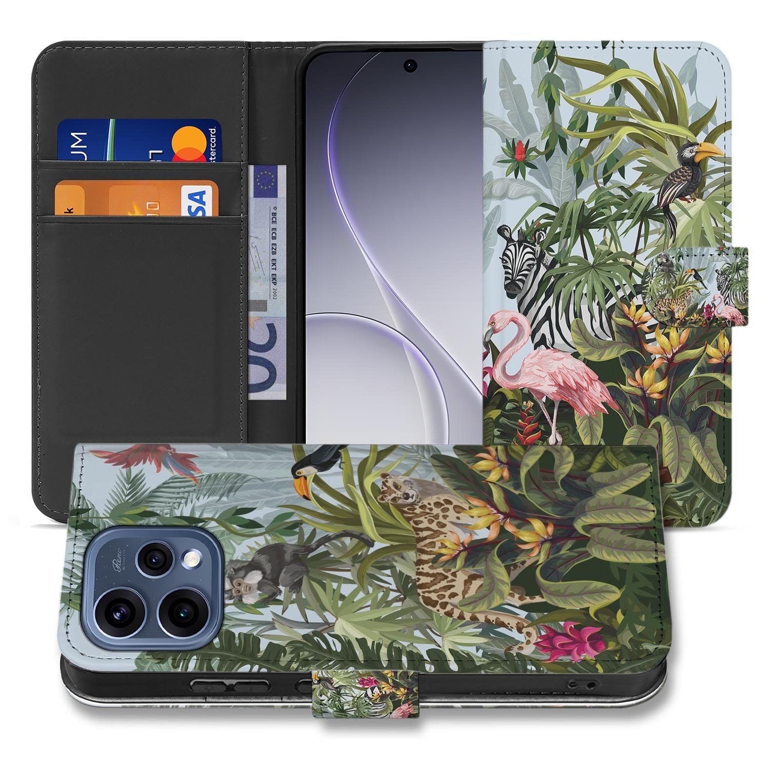 OPPO Reno15 wallet hoesje Jungle â binnenzijde met TPU-houder