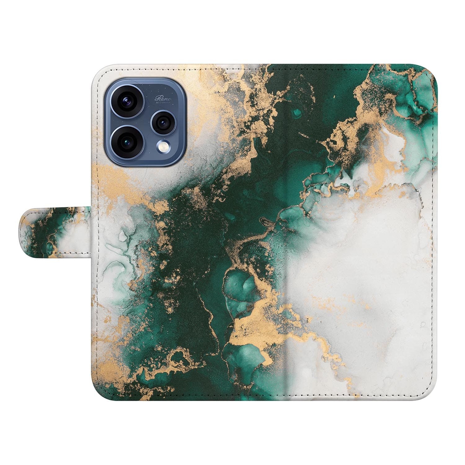OPPO Reno15 bookcase hoesje Marmer Groen – hoesje in de hand