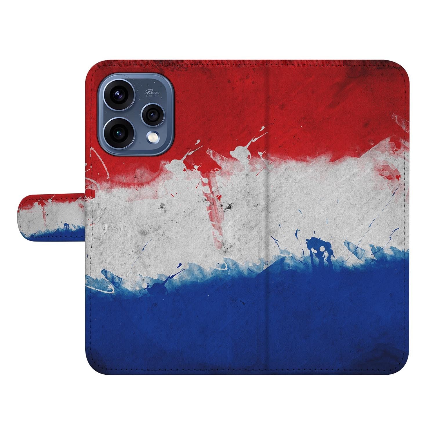 OPPO Reno15 boekhoesje Nederlandse Vlag â bovenaanzicht van de klep
