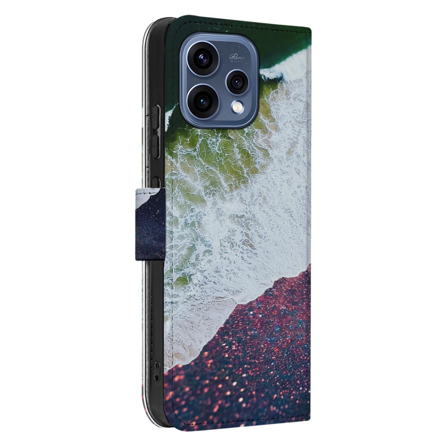 OPPO Reno15 portemonnee hoesje Sea in Space â zijkant met magneetsluiting