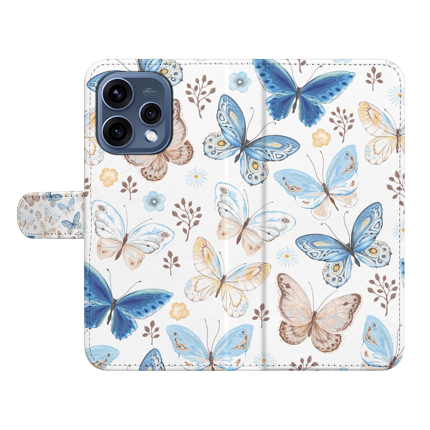 OPPO Reno15 wallet hoesje Vlinder â hoesje half opengeklapt