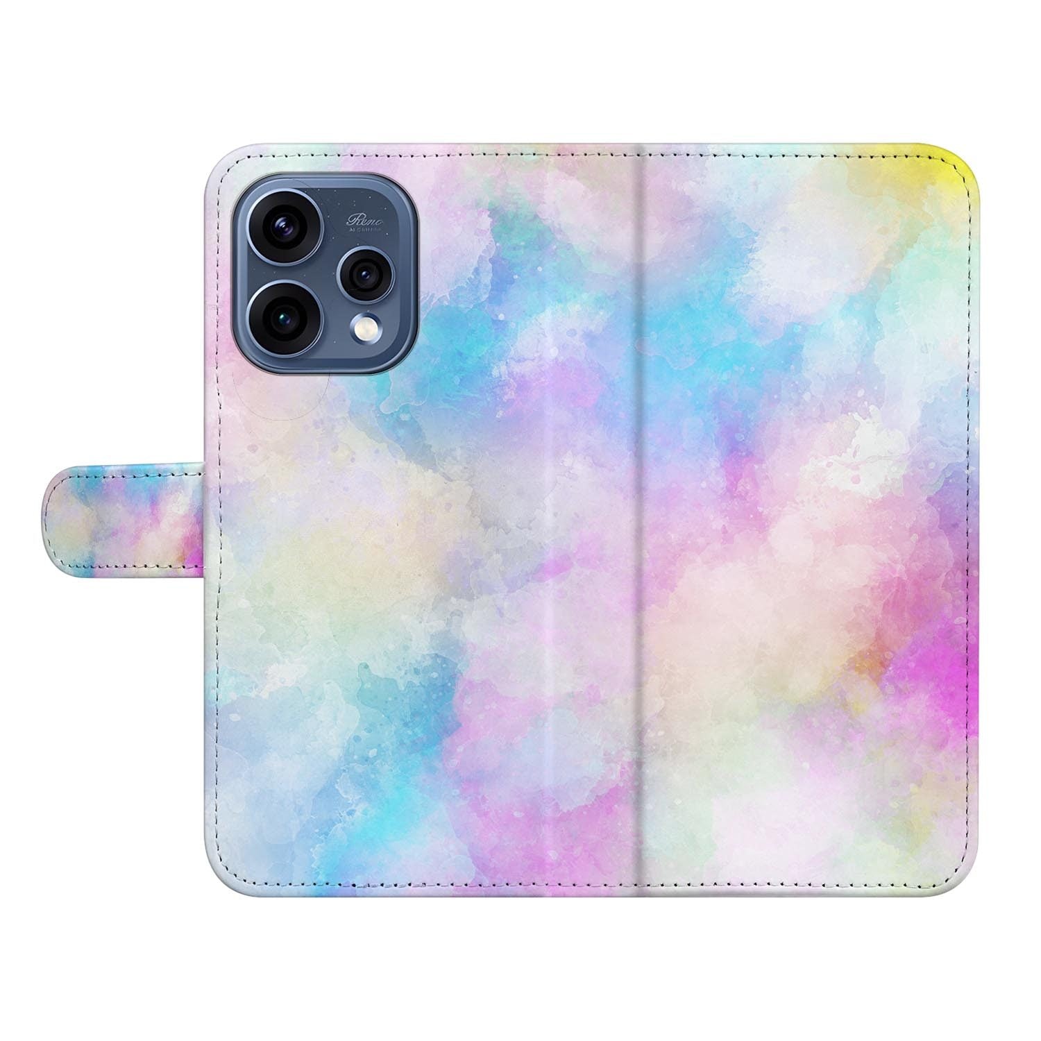 OPPO Reno15 wallet hoesje Watercolor Light â hoesje in de hand