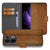 OPPO Reno 13 Pro Book Style Case Donker Hout hoesje bookcase aanzicht