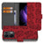 OPPO Reno 13 Pro Hoesje Red Roses bookcase rode rozen voorkant weergave