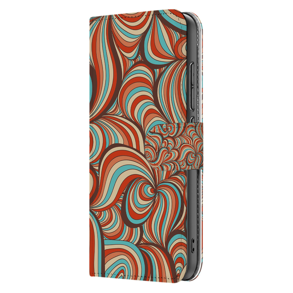 OPPO Reno 13 Pro Hoesje Retro retro design kleurrijk aanzicht