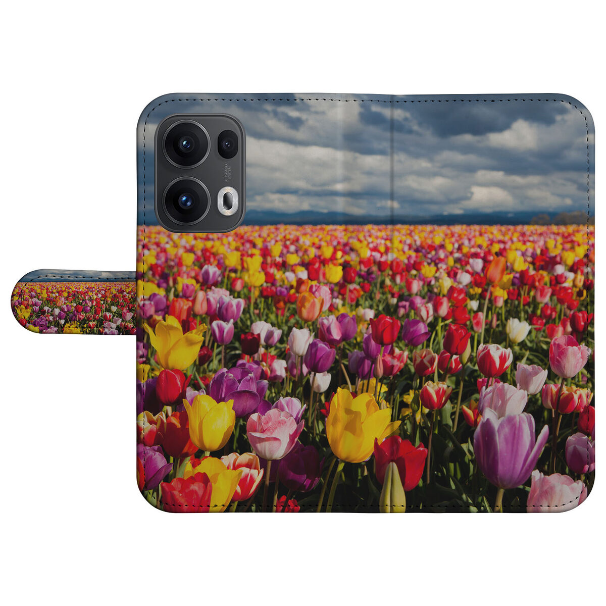 OPPO Reno 13 Pro Hoesje Tulpen tulpen bloemen design voorkant
