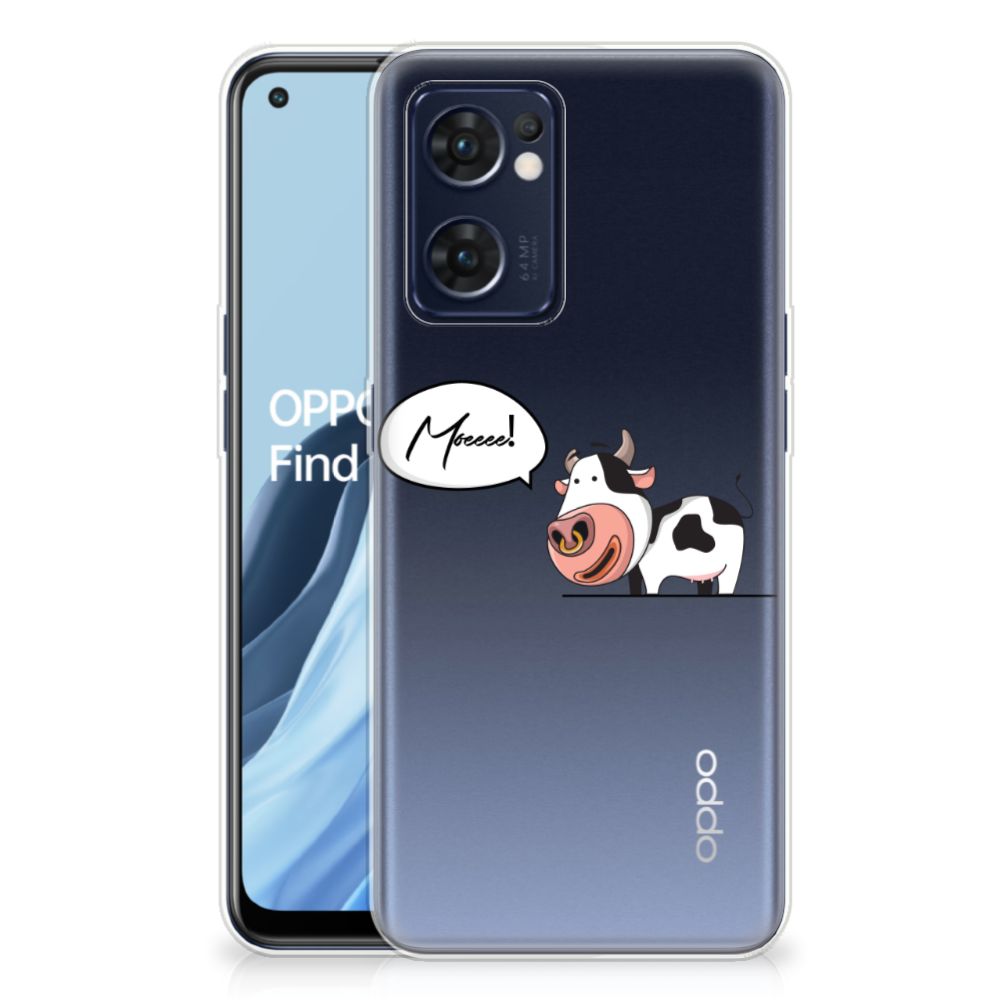 OPPO Reno 7 5G | Find X5 Lite Telefoonhoesje met Naam Cow achterkant