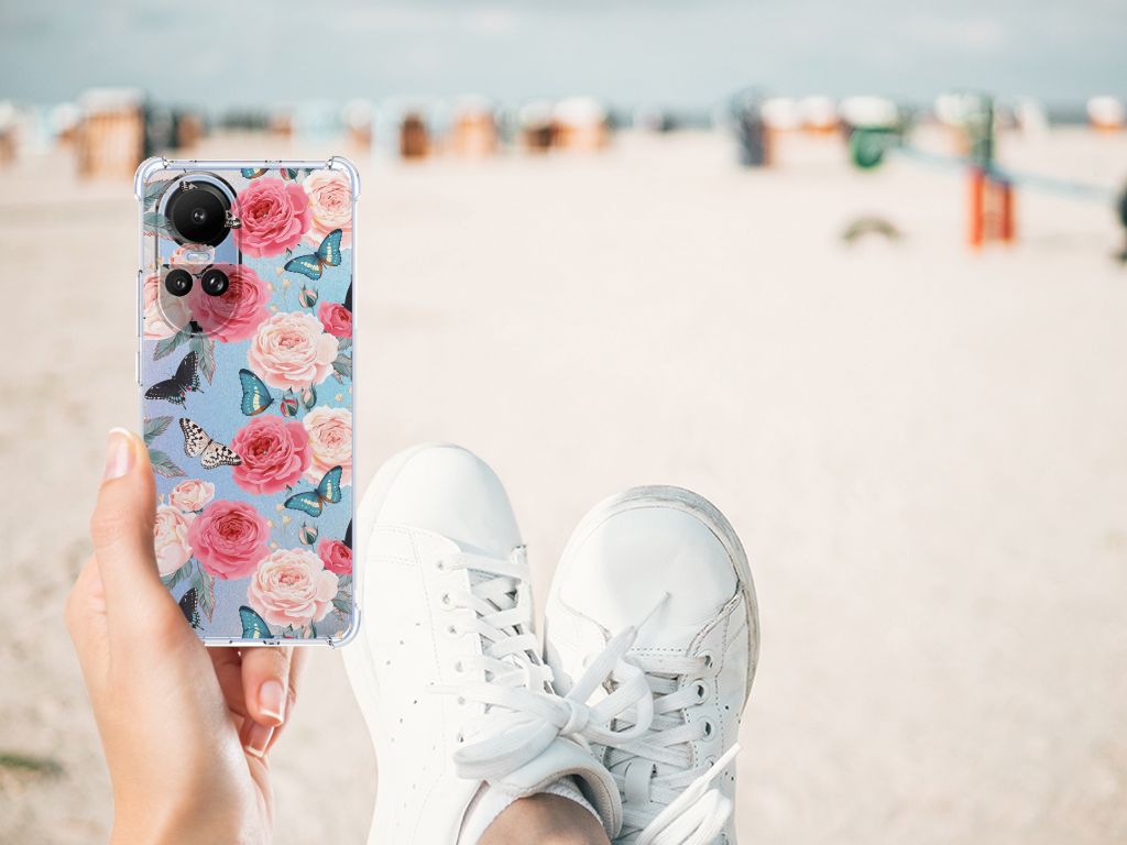 OPPO Reno10 | 10 Pro Case Butterfly Roses close-up strand