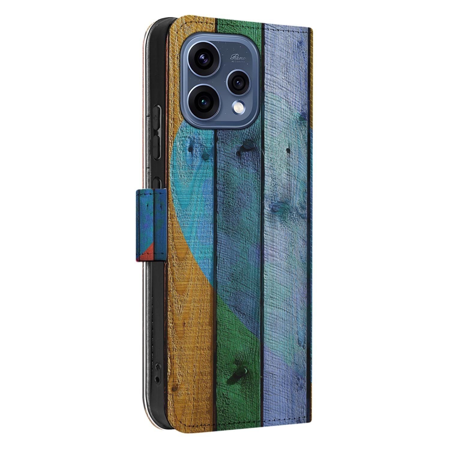 OPPO Reno15 book case hoesje Wood Heart â achterkant met camera-uitsparing