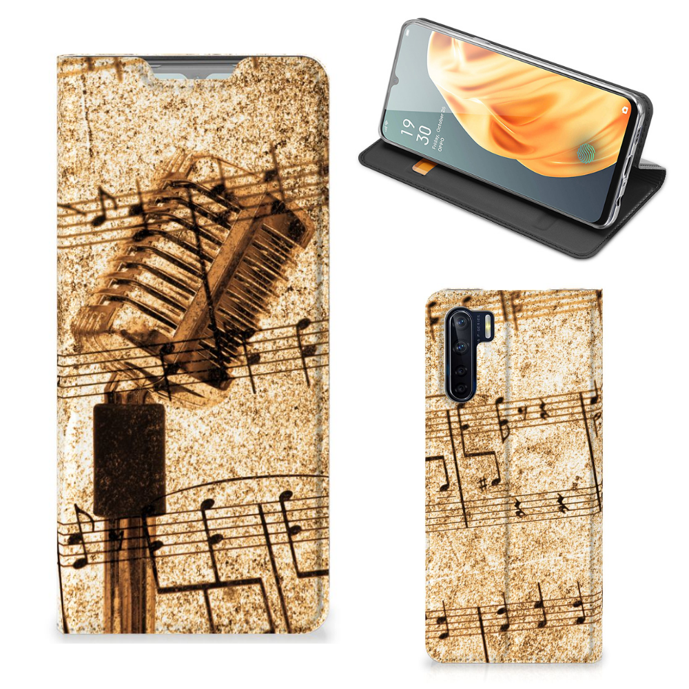OPPO Reno3 | A91 Stand Case Bladmuziek - B2C Telecom