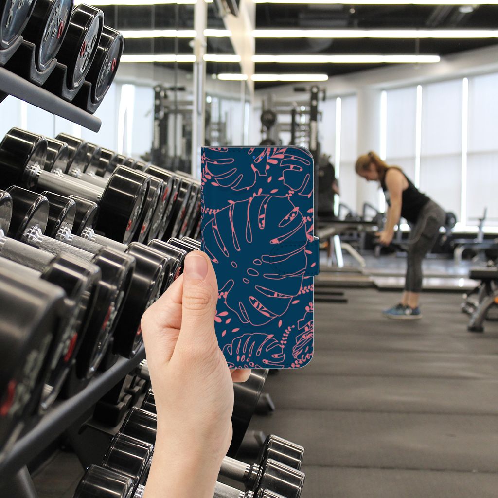 OPPO Reno6 5G Hoesje Palm Leaves palmbladeren design hand gym