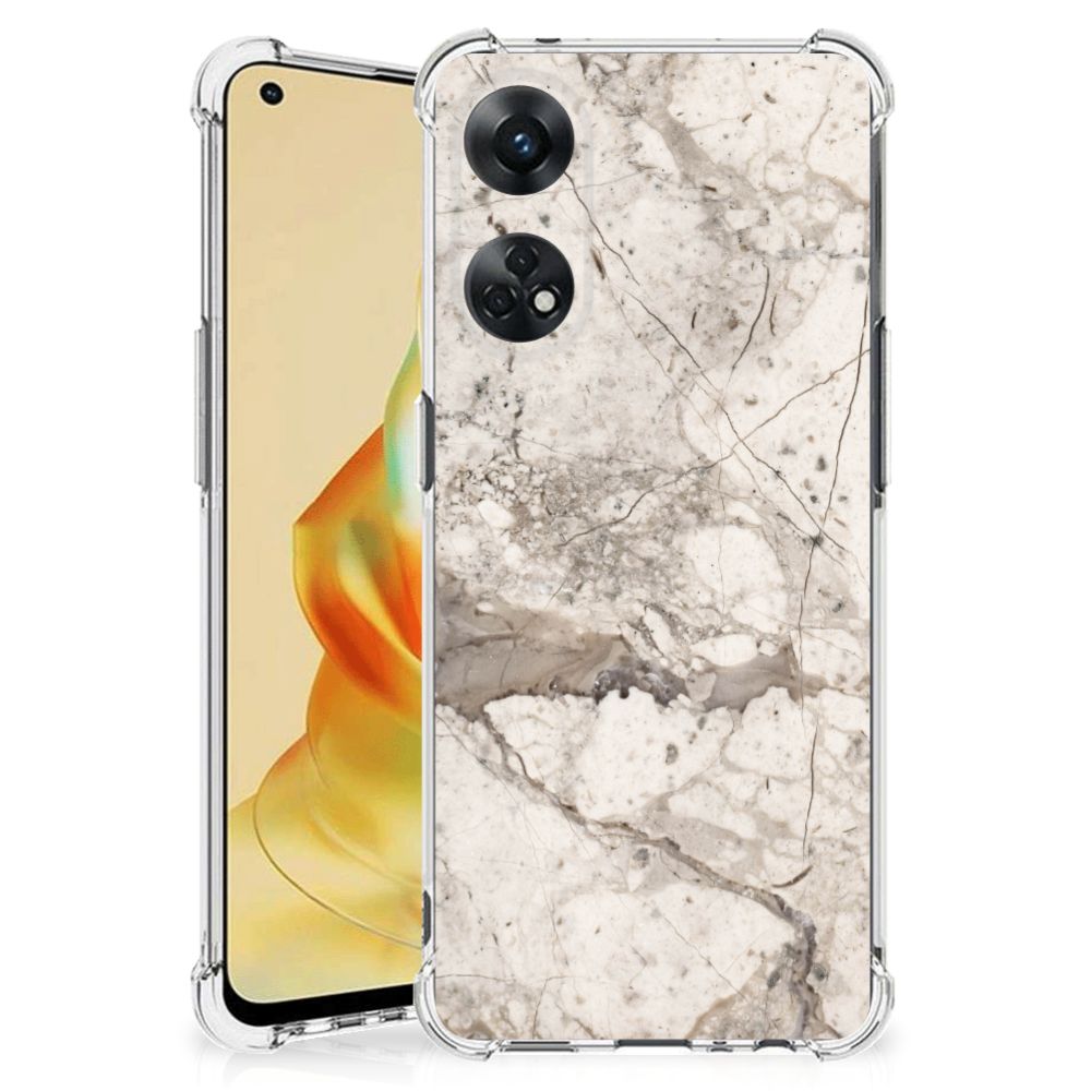 OPPO Reno8 T 4G Anti-Shock Hoesje Marmer Beige B2C Telecom
