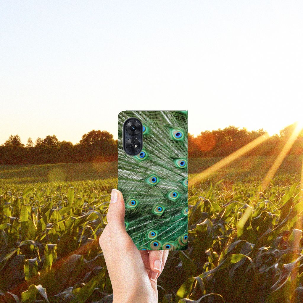 OPPO Reno8 T 4G Hoesje maken Pauw hoesje pauw design aanzicht