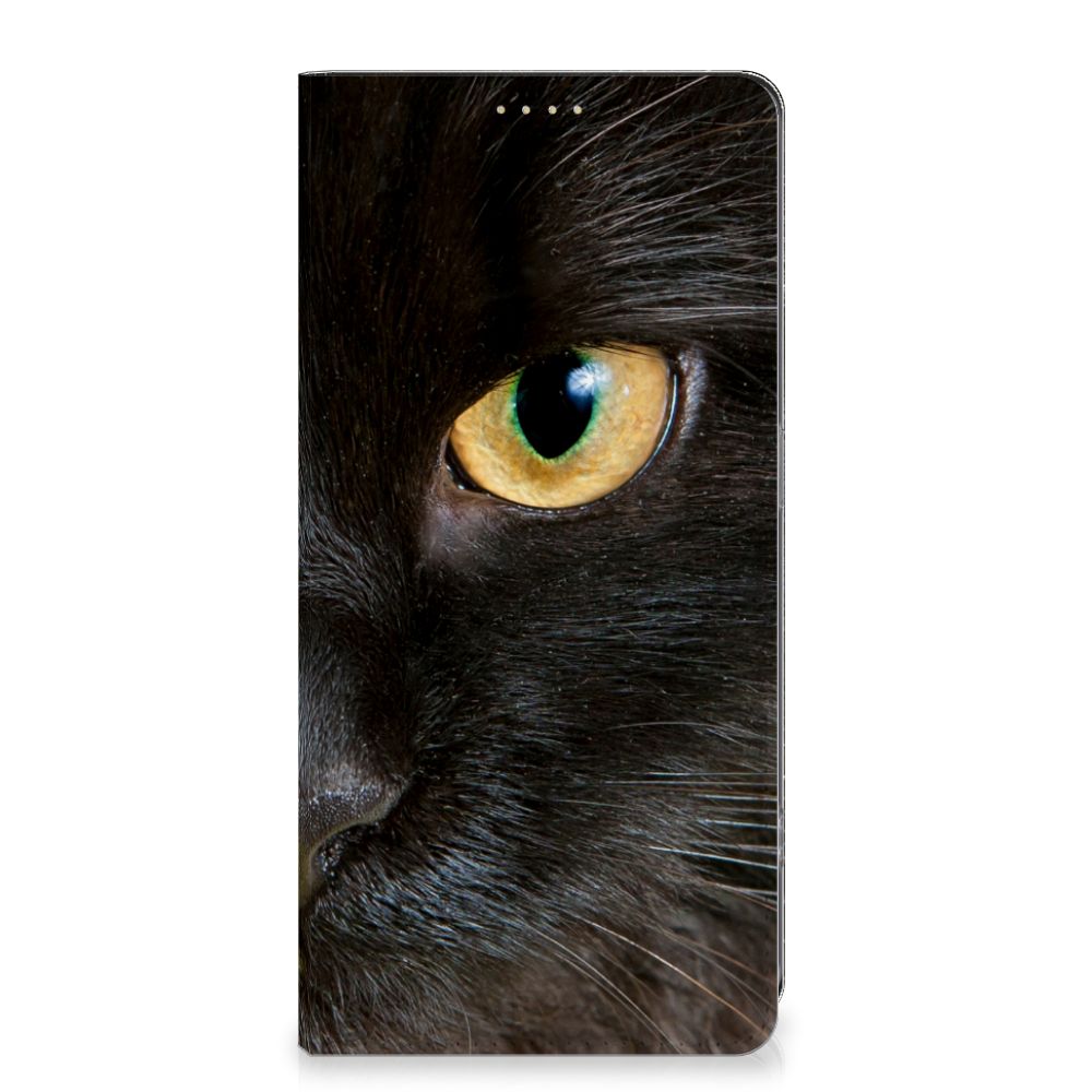 OPPO Reno8 T 4G Hoesje maken Zwarte Kat design hoesje zwart kat oog