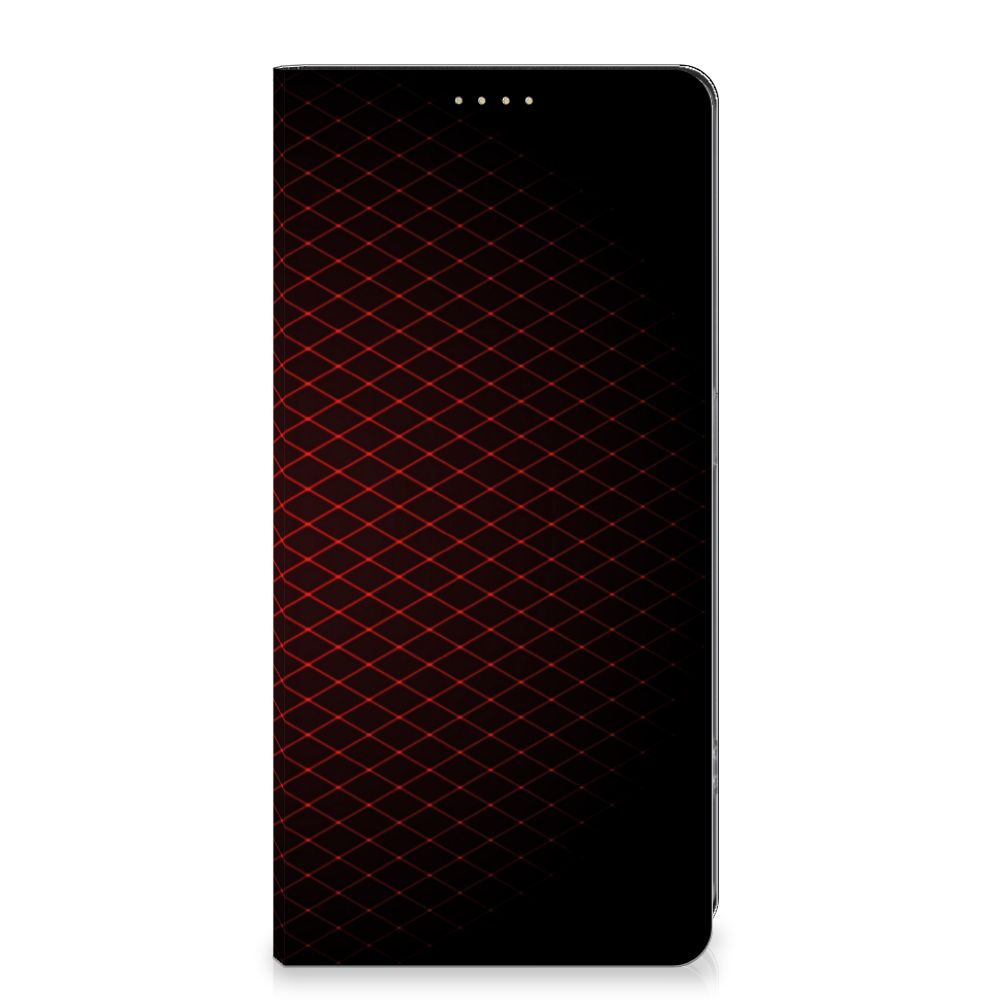 OPPO Reno8 T 4G Hoesje met Magneet Geruit Rood - stijlvol en duurzaam design voor optimale bescherming.