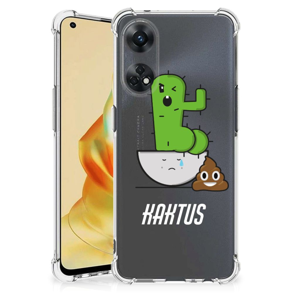 OPPO Reno8 T 4G Stevig Bumper Hoesje Cactus Poo achterkant