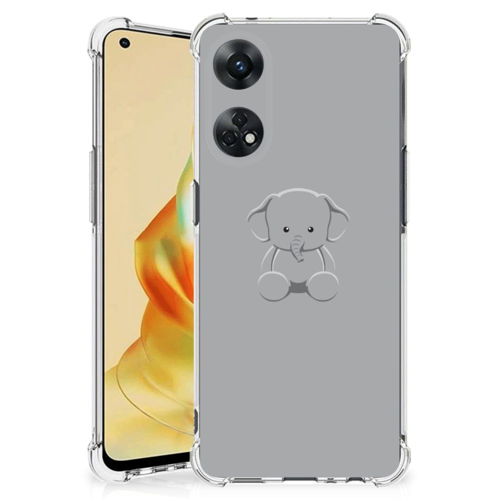 OPPO Reno8 T 4G Stevig Bumper Hoesje Grijs Baby Olifant B2C Telecom
