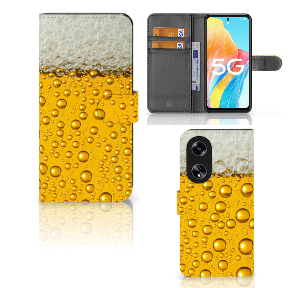 OPPO Reno8 T 5G Book Cover Bier bookcover bier print voorkant zijkant