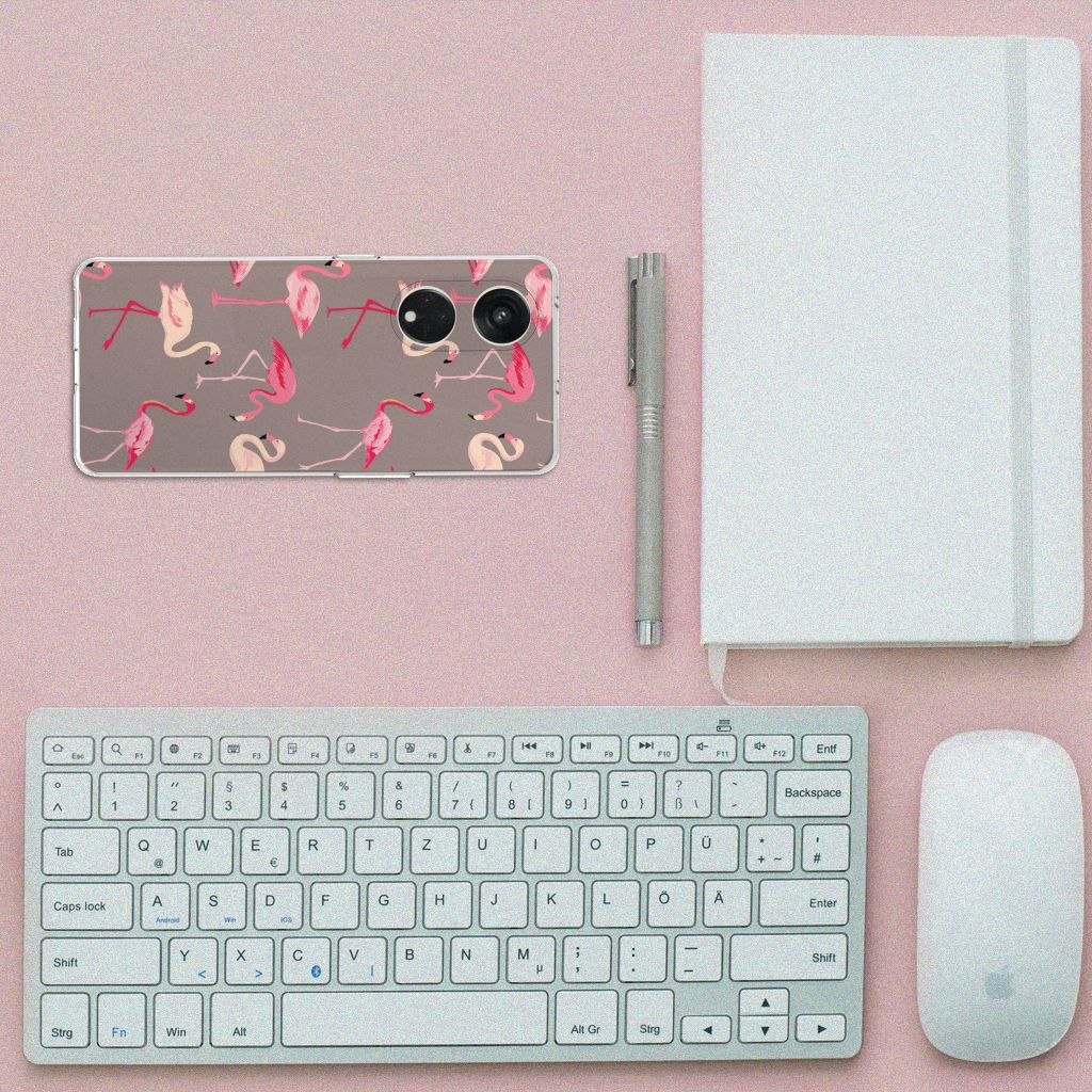 OPPO Reno8 T 5G TPU Hoesje Flamingo
