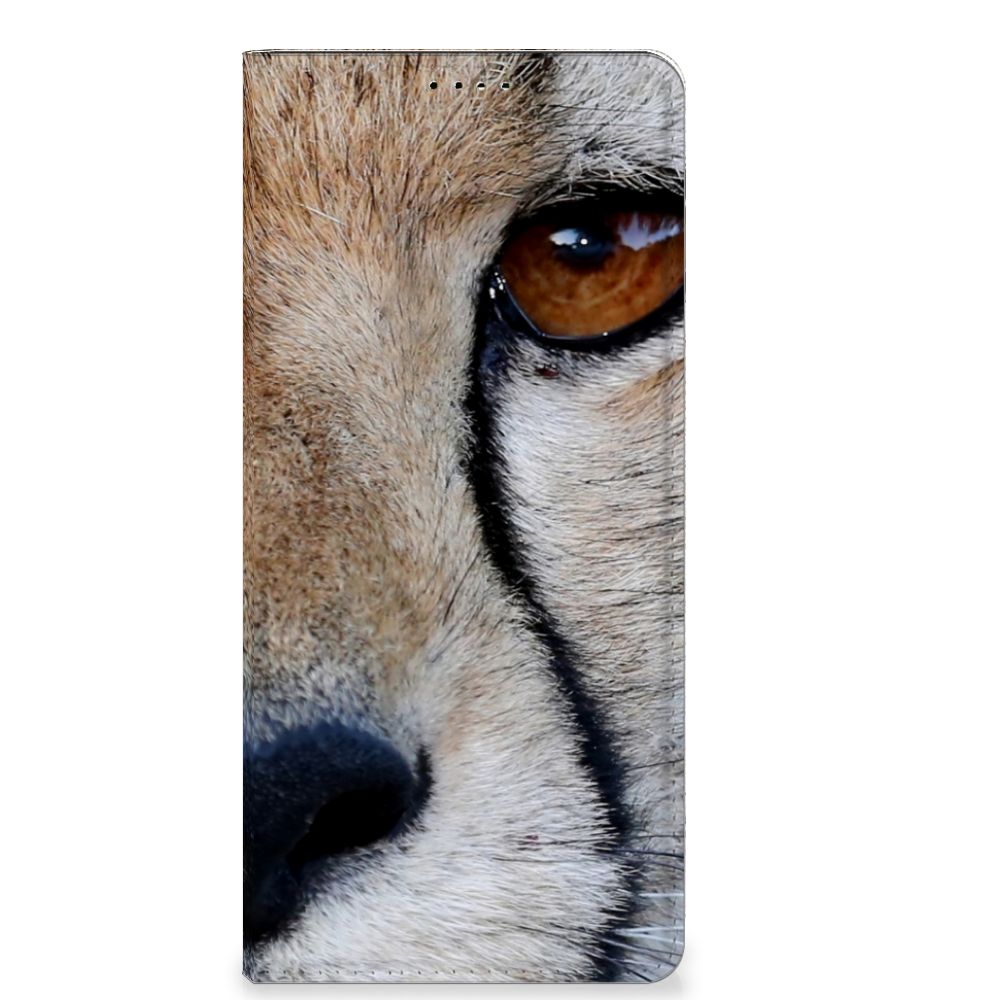 OPPO X6 Pro Hoesje maken Cheetah met close-up afbeelding van een cheetah gezicht