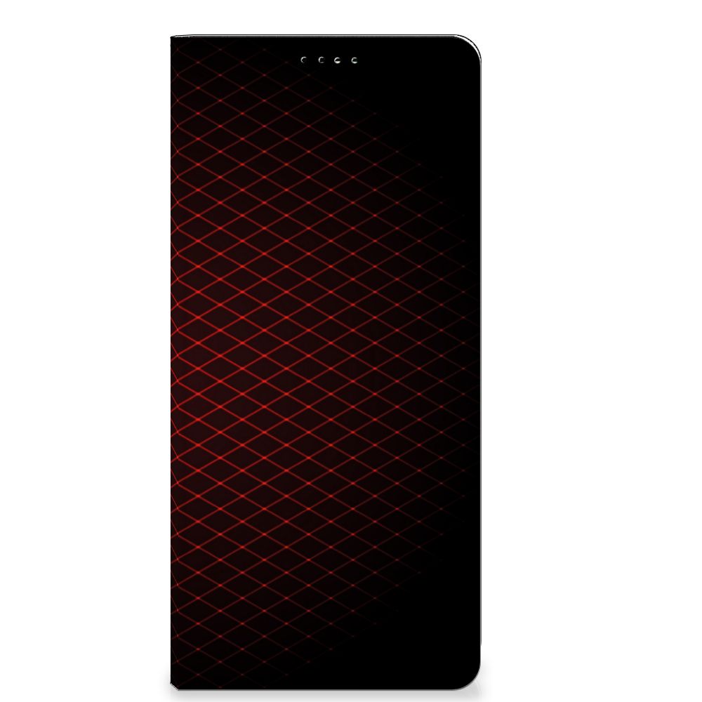 OPPO X6 Pro Hoesje met Magneet Geruit Rood, stoer design met verschillende schakeringen, perfect als cadeau! đ