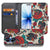 Old Skool Hoesje voor iPhone 17 Book Case tattoo print voorzijde