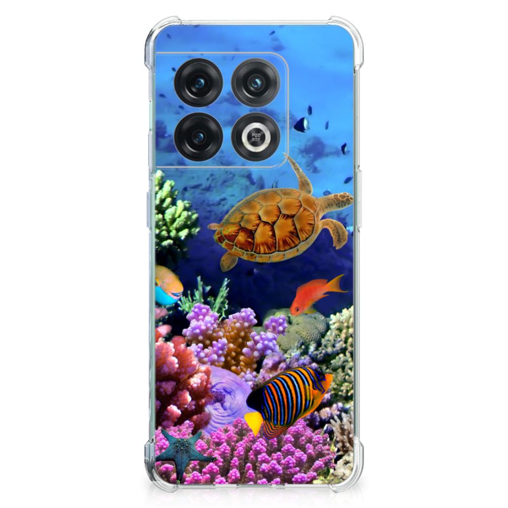 OnePlus 10 Pro Case Anti-shock Vissen schildpad onderwater koraal vissen