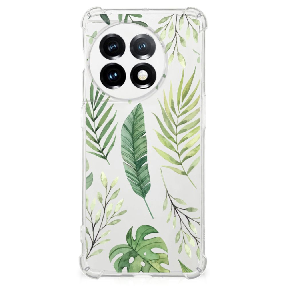 OnePlus 11 Case Leaves telefoonhoesje Leaves design vooraanzicht