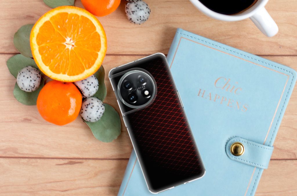 OnePlus 11 TPU bumper Geruit Rood