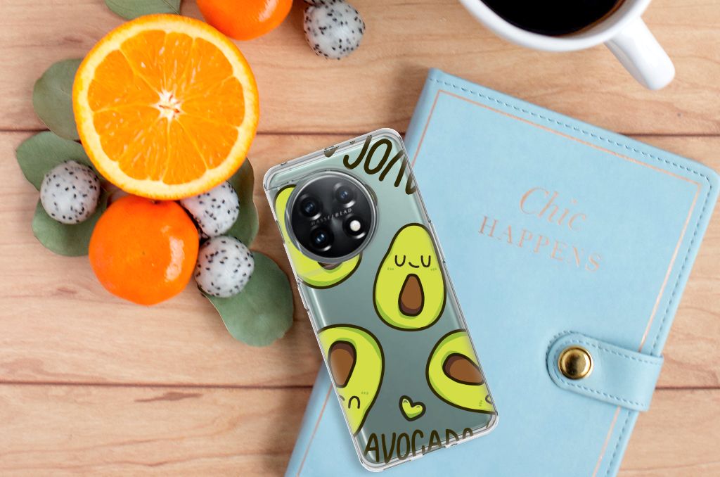 OnePlus 11 Telefoonhoesje met Naam Avocado Singing