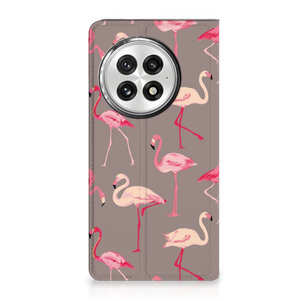 OnePlus 13 Hoesje maken Flamingo stand case flamingo design voorkant