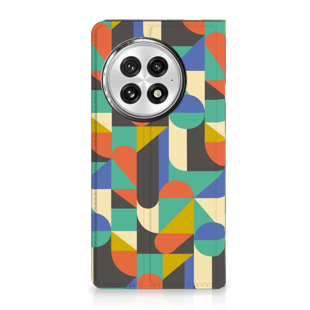 OnePlus 13 Hoesje met Magneet Funky Retro design funky retro aanzicht
