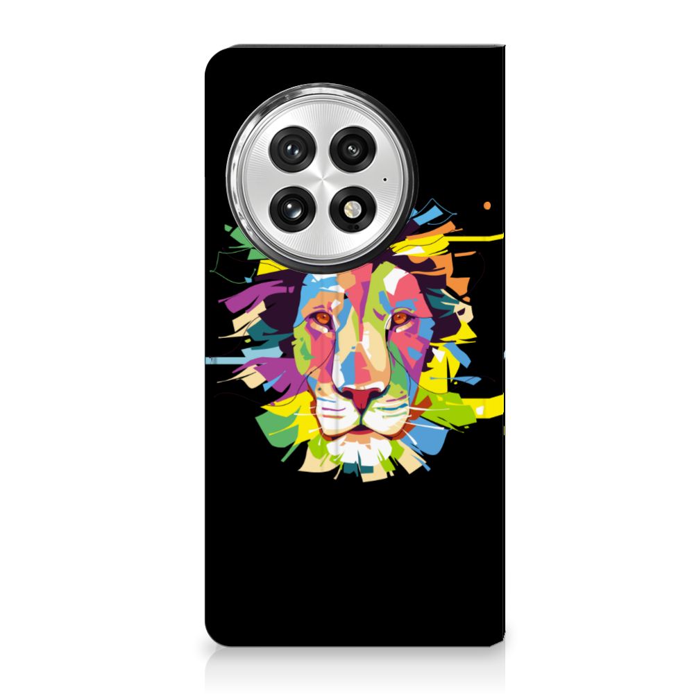OnePlus 13 Magnet Case Lion Color voorkant kleurrijke leeuw