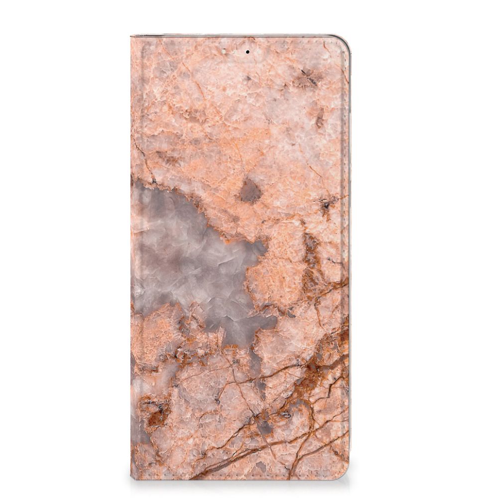 OnePlus 13 Standcase Marmer Oranje design marmer oranje aanzicht