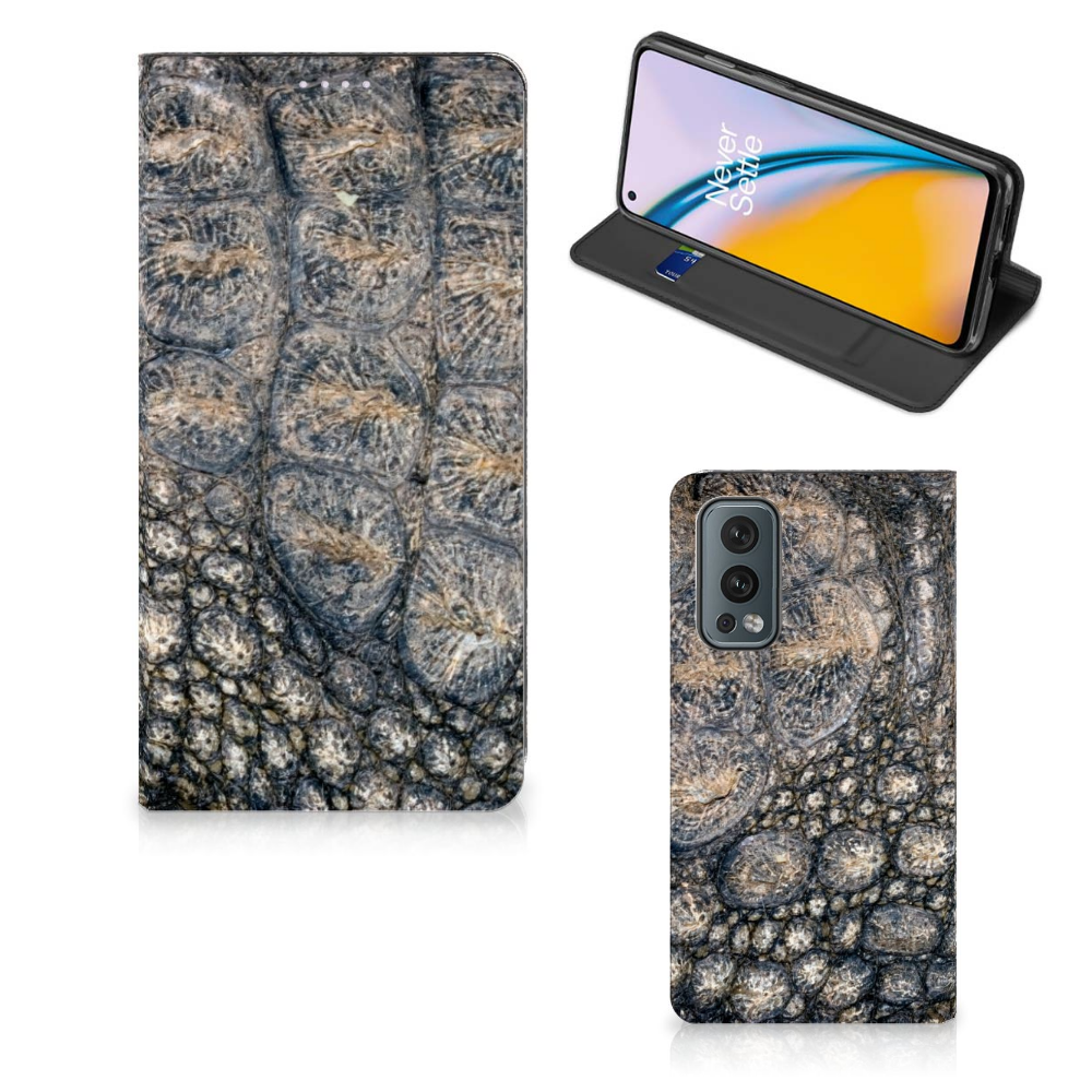 OnePlus Nord 2 5G Hoesje maken Krokodillenprint etui krokodillenprint aanzicht