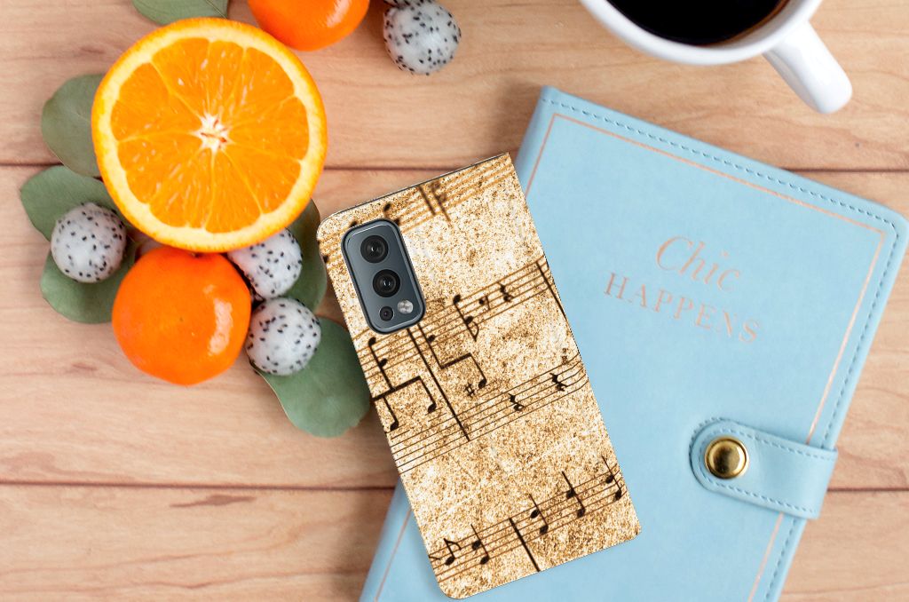 OnePlus Nord 2 5G Stand Case Bladmuziek - B2C Telecom