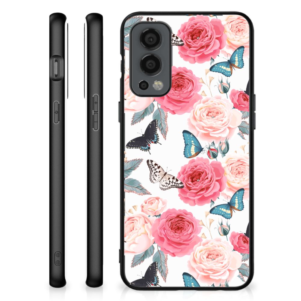 OnePlus Nord 2 Bloemen Hoesje Butterfly Roses B2C Telecom