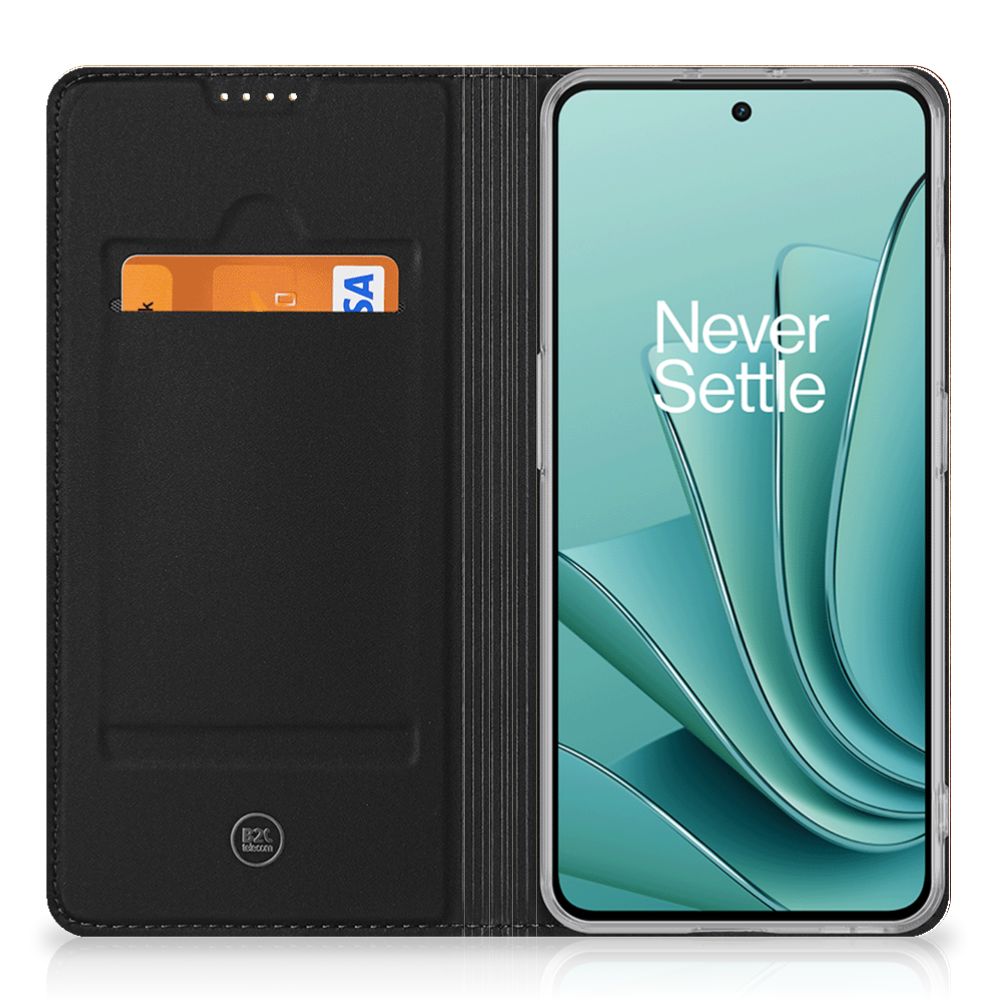 OnePlus Nord 3 Book Cover Wereldkaart boekhoes zwart binnenkant
