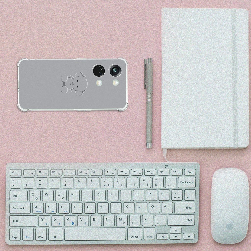 OnePlus Nord 3 Stevig Bumper Hoesje Grijs Baby Olifant B2C Telecom
