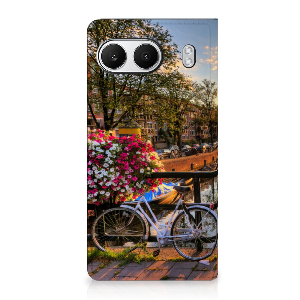 OnePlus Nord 4 Book Cover Amsterdamse Grachten design Amsterdamse grachten aanzicht
