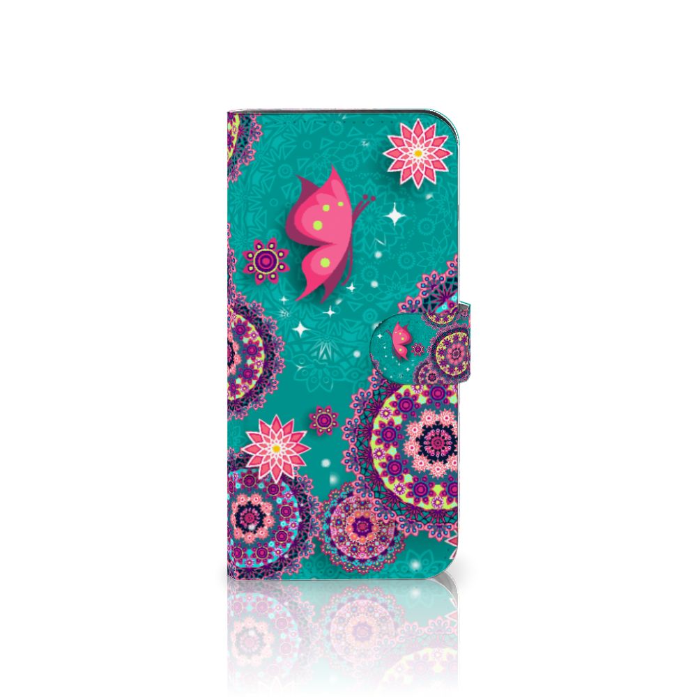 OnePlus Nord 4 Hoesje Cirkels en Vlinders bookstyle case design vlinders kleurrijk