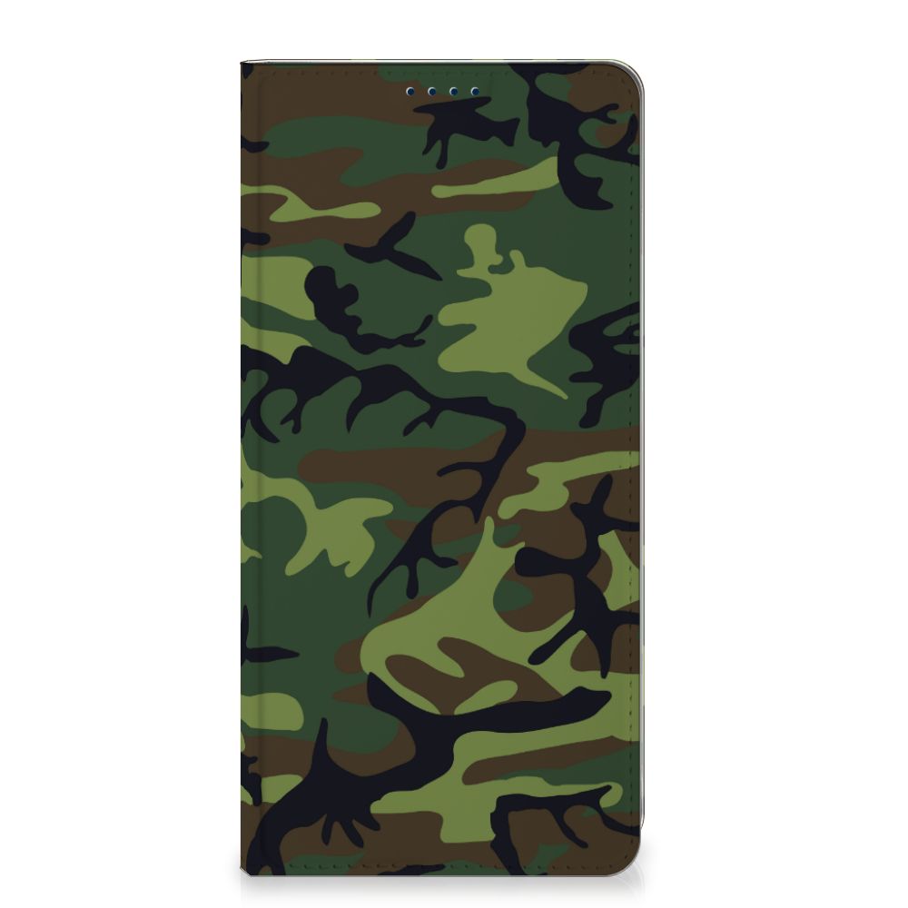 OnePlus Nord 4 Hoesje met Magneet Army Dark camouflage design voorkant