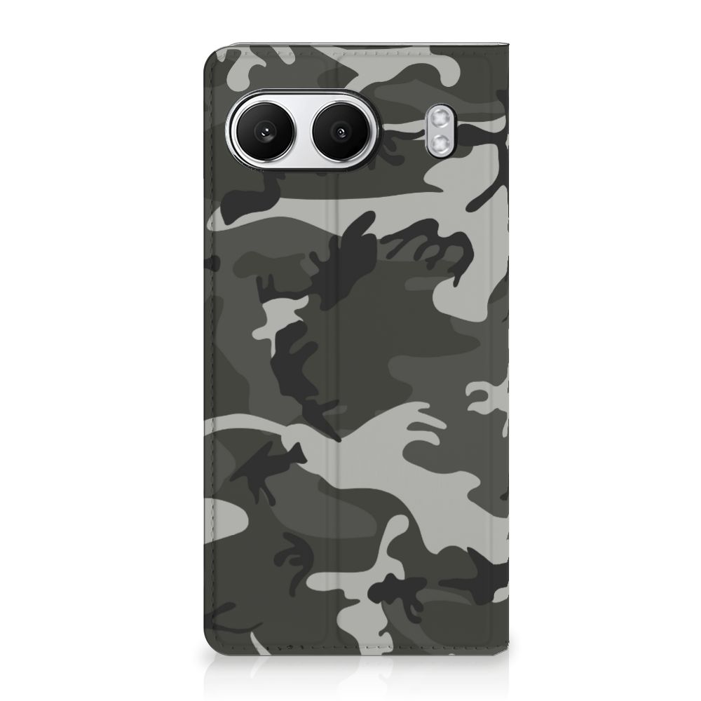 OnePlus Nord 4 Hoesje met Magneet Army Light camouflage design voorkant