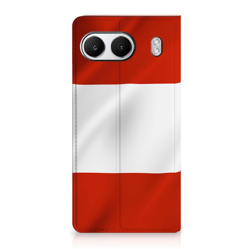 OnePlus Nord 4 Standcase Oostenrijk flaggen design voorkant