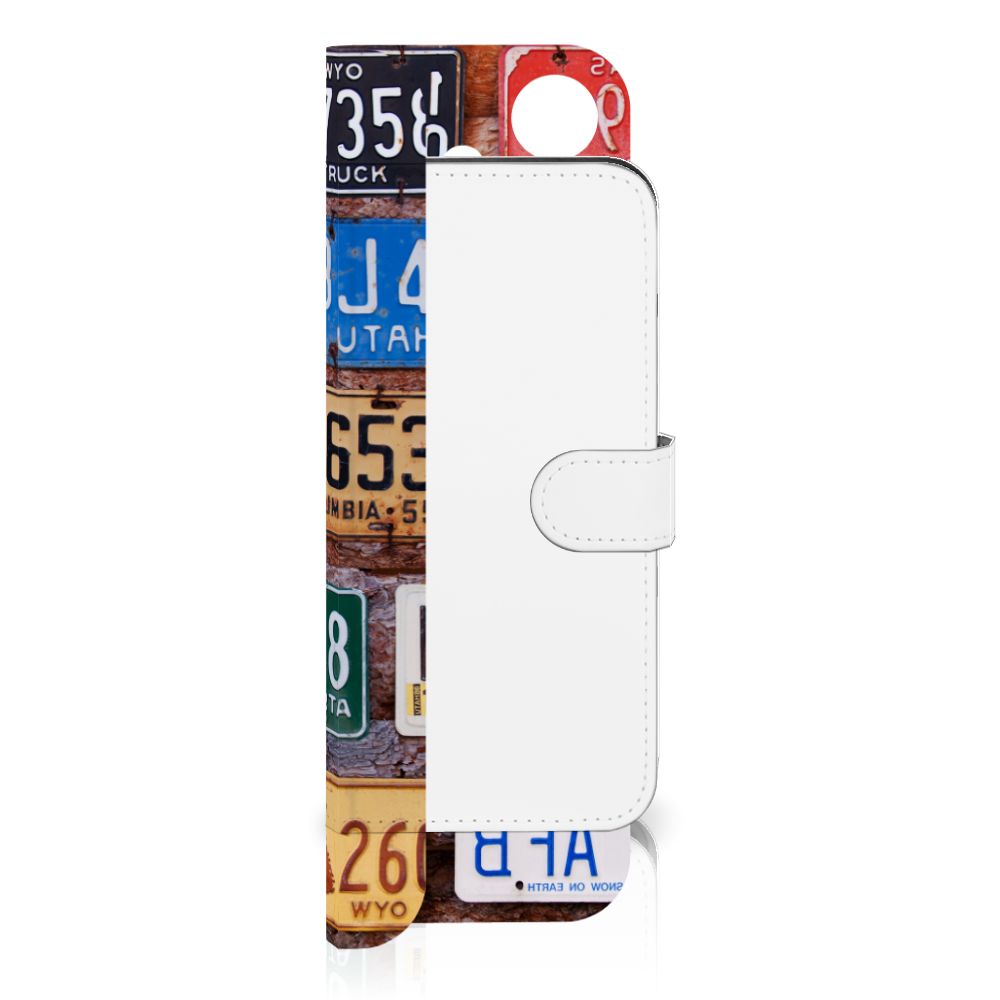 OnePlus Nord 4 Telefoonhoesje met Pasjes Pauw telefoonhoesje design kleurrijke nummerborden aanzicht